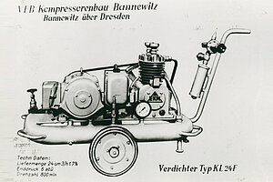 mobiler Hubkolbenverdichter aus dem Jahr 1948