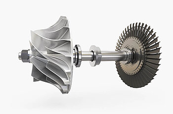 Rotor eines M40 Turboladers von KBB