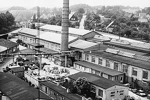 Alte Fertigungshalle im Jahr 1980