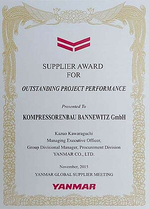 Auszeichnung von Yanmar